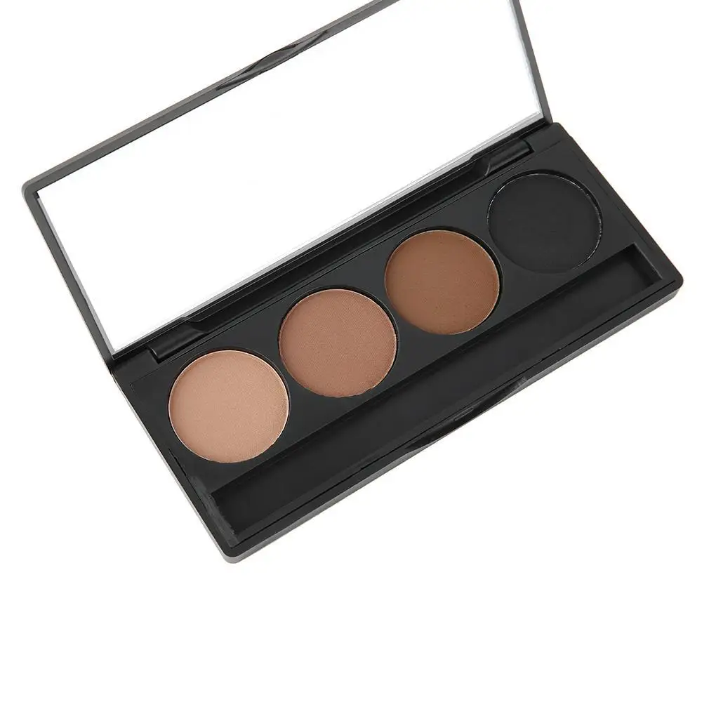 New Eyebrow Shadow Powder 4 Colors Set Long Lasting Brow Wax Palette Brush Colour Cake | Наручные часы