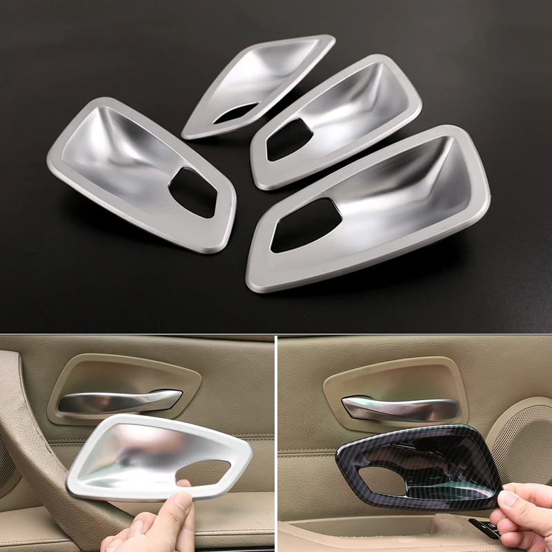 Текстура углеродного волокна автомобильная дверная ручка панель крышка чаши для