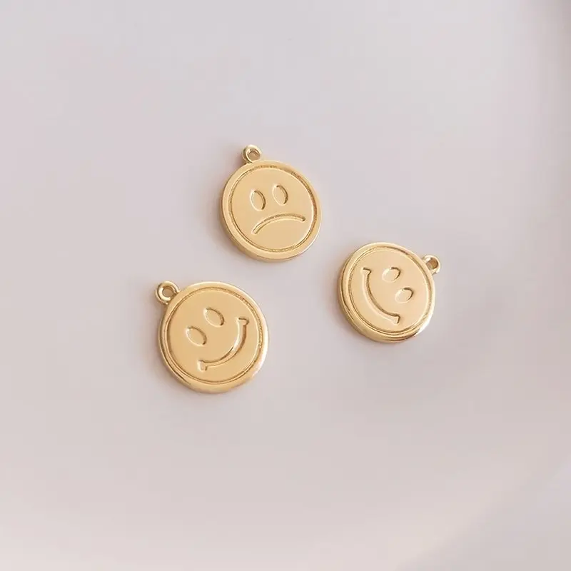 

4PCS Women Necklace Pendants Jewelry Making Supplies 14k Gold Plated Charms for Jewelry Making DIY Brass Accessories