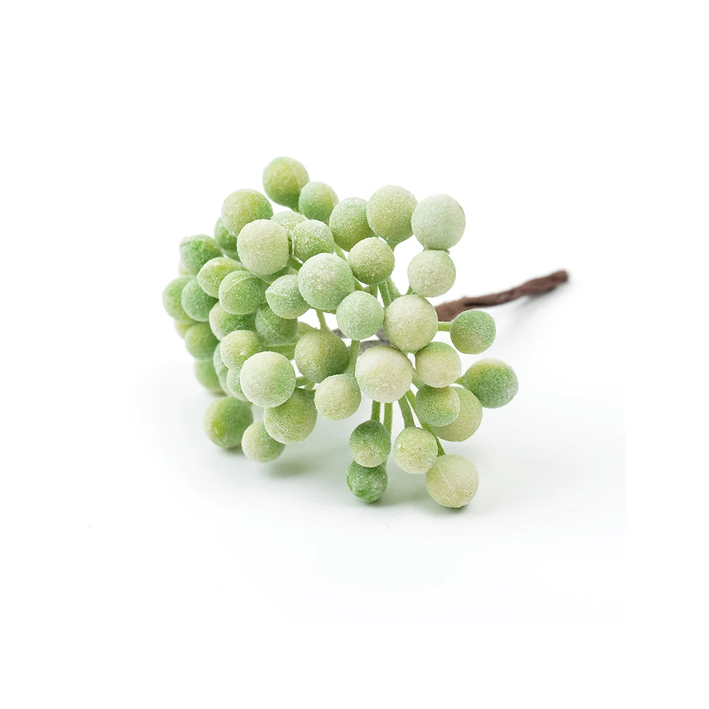 Искусственный цветок букет зеленых ягод 6 шт. для свадьбы дома Рождественское