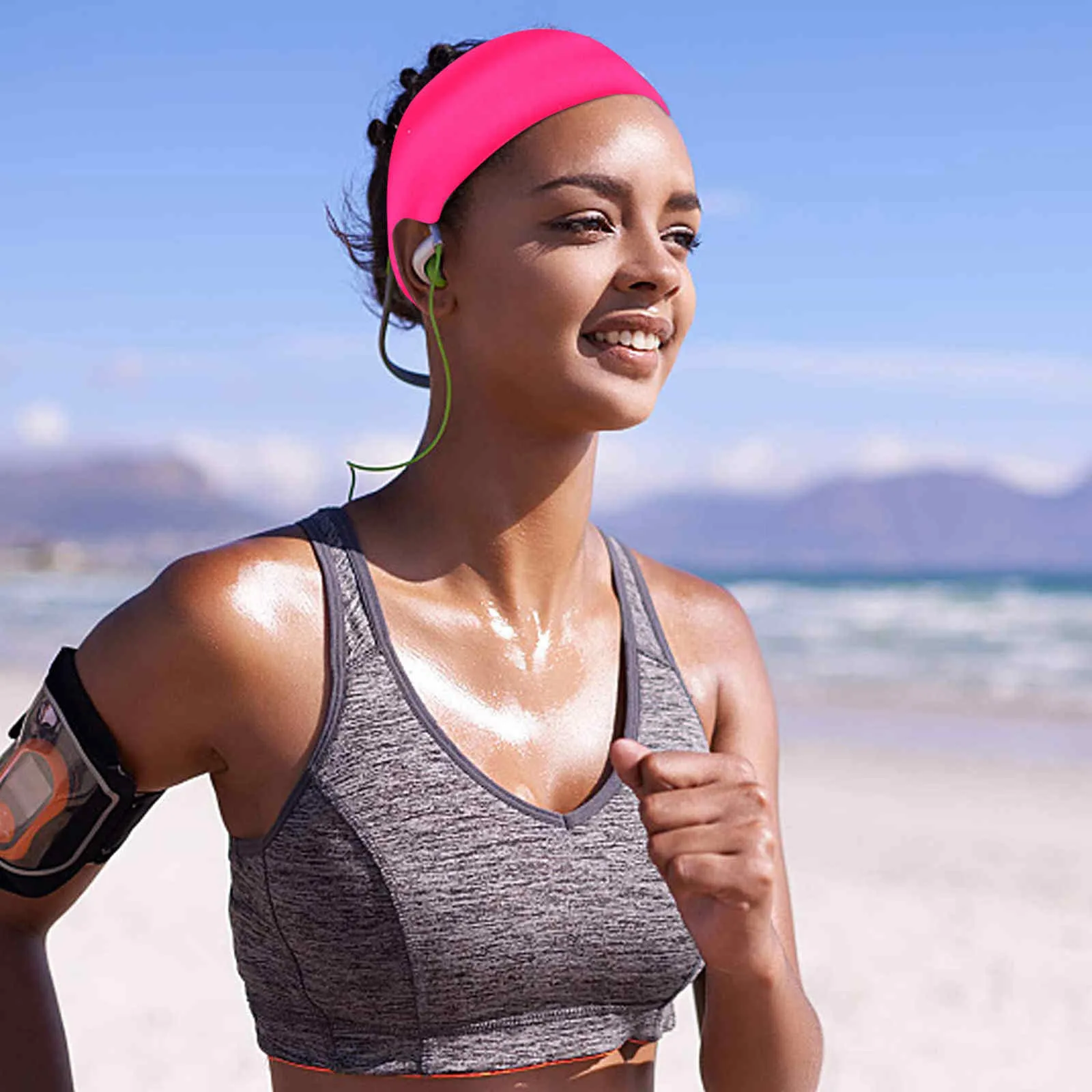 12 Цветов спортивная повязка на голову Широкий Эластичный Йога резинки для волос