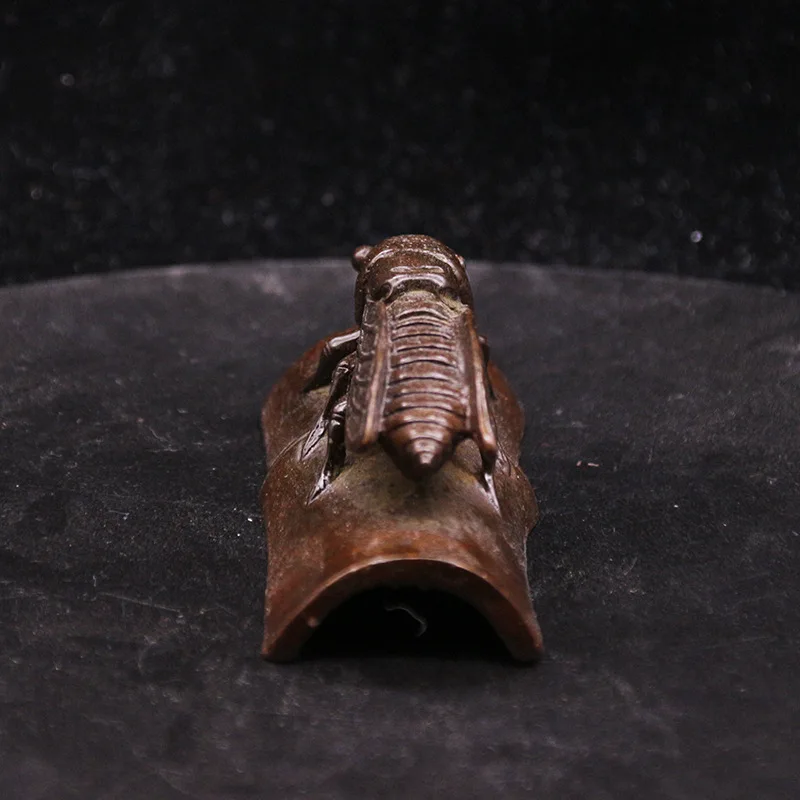 Античный чай из чистой меди золотое украшение для домашних животных Цикада