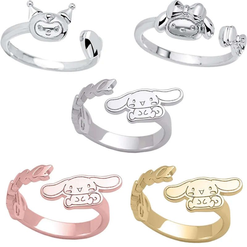 

Модные аксессуары Sanrio мультфильм Kuromi My Melody Cinnamoroll кольцо из сплава Китти браслет ювелирные изделия трендовая подвеска подарки для девушки