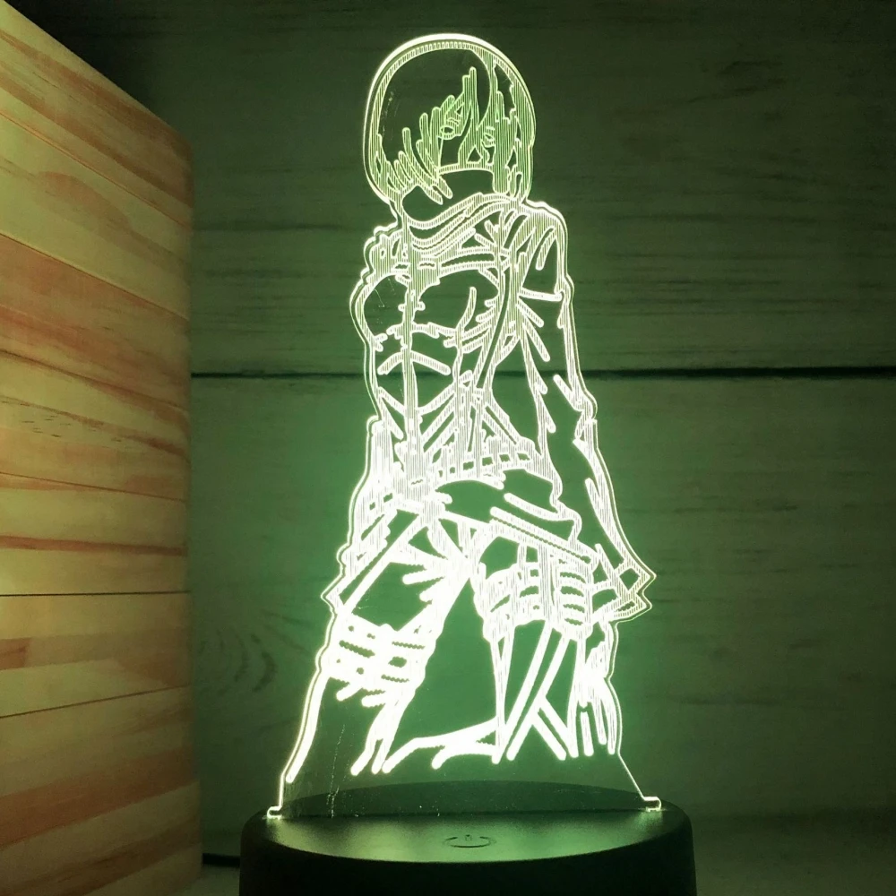 

Anime 3D LED Lamp Attack on Titan Nightlight Kids Child Bedroom Decor Night Light Lamp Manga Gift Figure