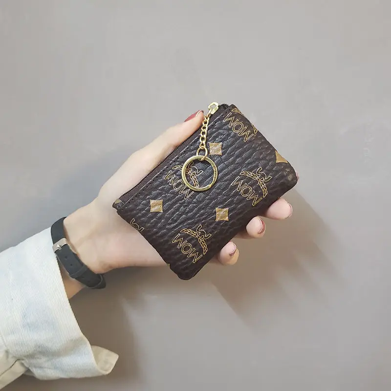

Zipper Wallets for Women Coin Purse Ladies Pu Leather Tassel & Metal Ring Clutch Keychain Thin Key Bag Card Holders Mini Pouch