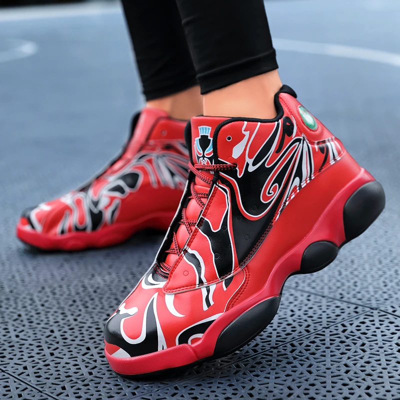 Boys Basketball Boots Yellow Youth Athletic Trainers Training Classic Men Basketball Shoes Stylish Retro Sport Shoes Men 36-46