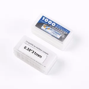 10 Коробки 1000 шт.кор. высокое Класс 316 Нержавеющаясталь свободные иглы 0,20 мм 0,25 мм 0,30 0,35 0.40X31mm Профессиональный иглы татуировки