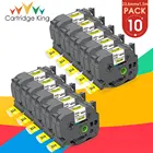 Термоусадочная этикетка hse для Brother HSe 651, HSe-651, трубчатая лента, черная на желтом, 23,6 мм, 10 шт.