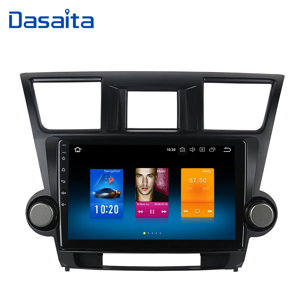 Dasaita 10 2 &quotIPS Android автомобильный мультимедиа для Toyota Highlander радио 2009 2010 2011 2012