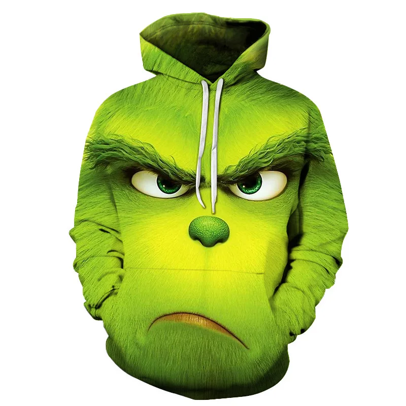 2019 горячая Распродажа толстовки с 3D принтом из фильма The Grinch мужские спортивные