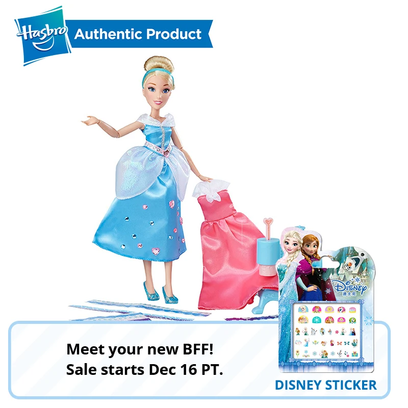 Hasbro disney Princess Cinderellas Stamp N design Studio настраиваемые игрушки для одежды рождественские подарки, куклы для девочек