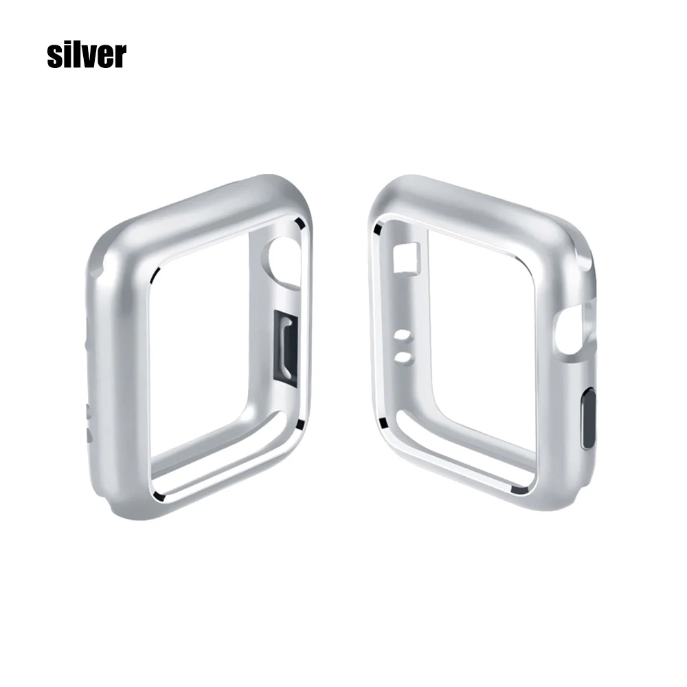 Silver Защитный чехол с магнитной адсорбцией для Apple watch 38 мм 42 мм серии 1 2 3 для i-watch 440 мм 44 мм бампер чехол - Цвет: Silver