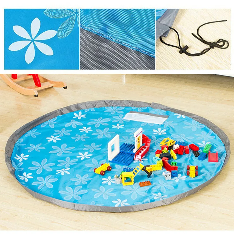 Круглая сумка для хранения игрушек 150 см портативный игровой коврик одеяло Lego