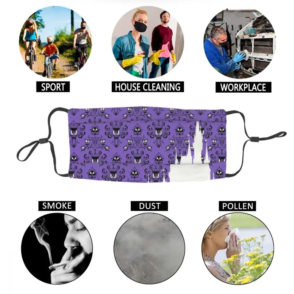 Магический замок дизайнерская неодноразовая маска для рта силуэт дом с