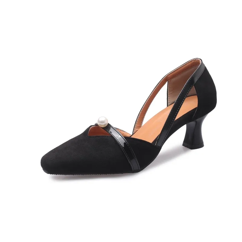 Женские туфли на высоком каблуке лодочки Тонкие с квадратным носком толстом