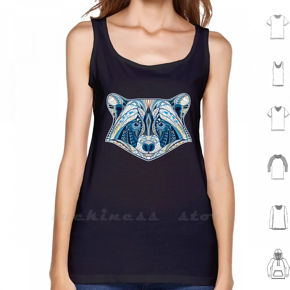 

Майка-жилет без рукавов в этническом стиле с рисунком енота