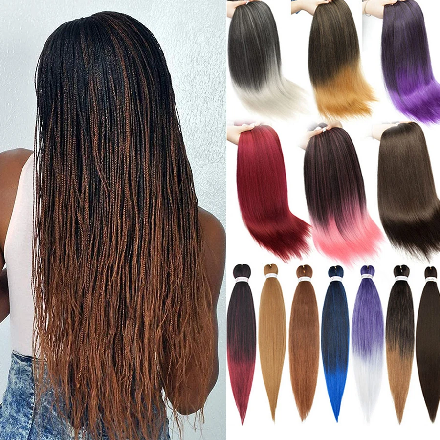 

Kong&Li Braiding Hair Pre Stretched Wholesale Original Synthetic 26 Inch 95g Hair Extension Yaki Texture Braids Hair