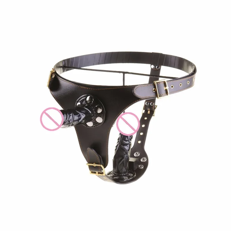 Большой страпон фаллоимитатор для Для женщин огромный тройной ремень дилдо