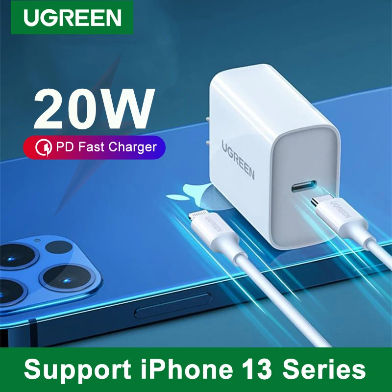 

Ugreen 20W PD Charger For iPhone 14 13 12 11 Pro Max Quick Charge 4.0 Phone Charger USB Type C Fast Charger For Xiaomi iPad pro