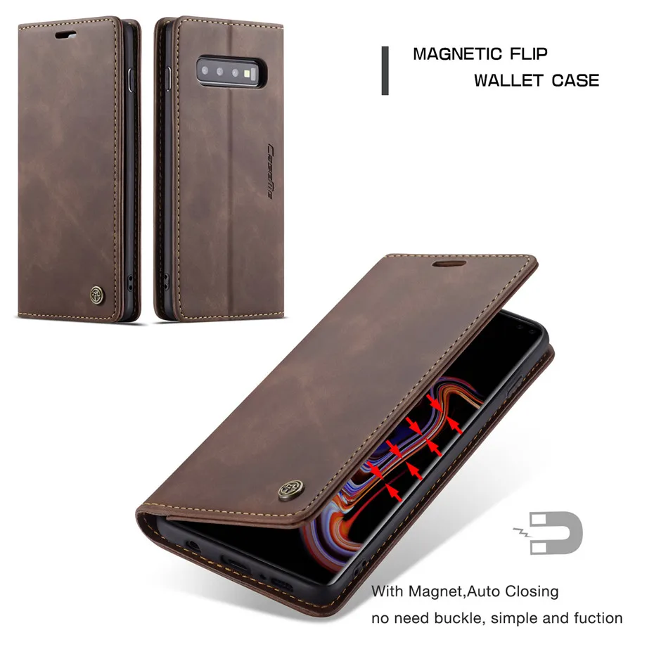 Роскошный стильный чехол для телефона samsung S8 S9 S10 Plus S10E чехол с отделением для Карт Подставка для samsung A50 A70 M10 M20 чехол
