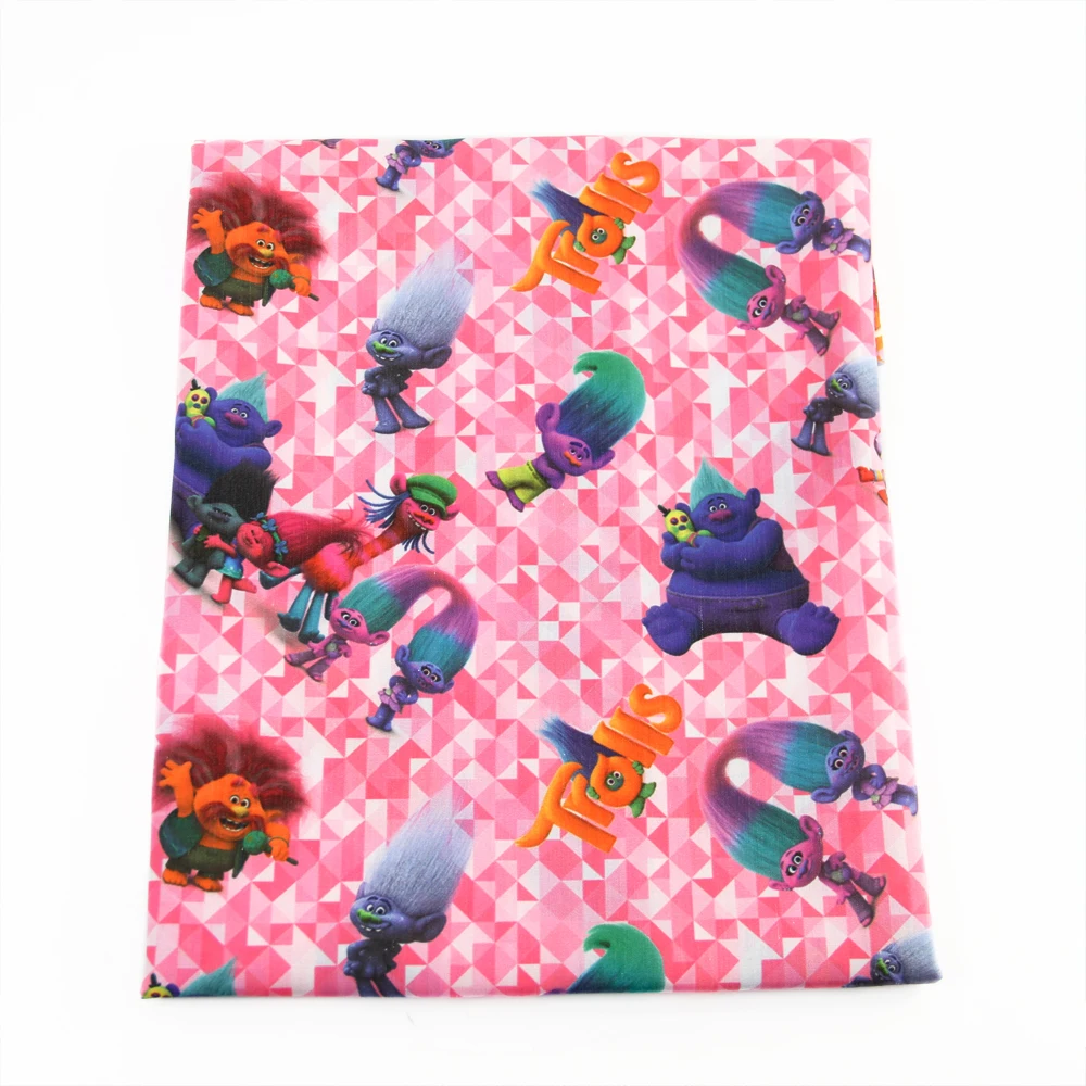 50*145 см мультяшная печатная полиэфирная хлопчатобумажная ткань для шитья