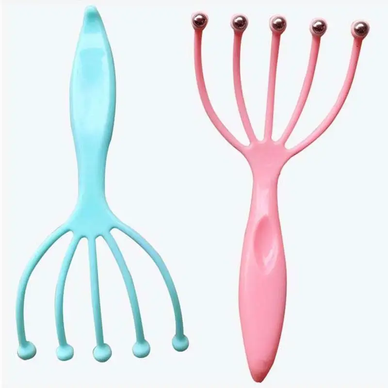 1 шт. расслабляющий массажер с пятью пальцами для головы волос спа снятия стресса