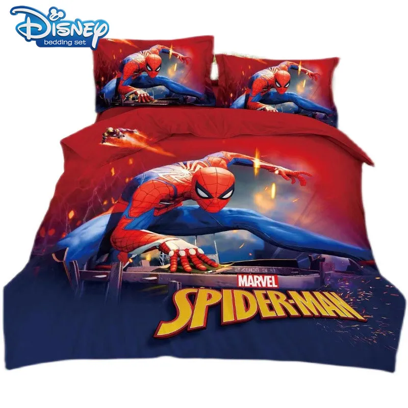 

Комплект постельного белья Disney «Человек-паук» для детей, декор для спальни, одноразмерные пододеяльники, двойная простыня, 2-4 предмета, дома...
