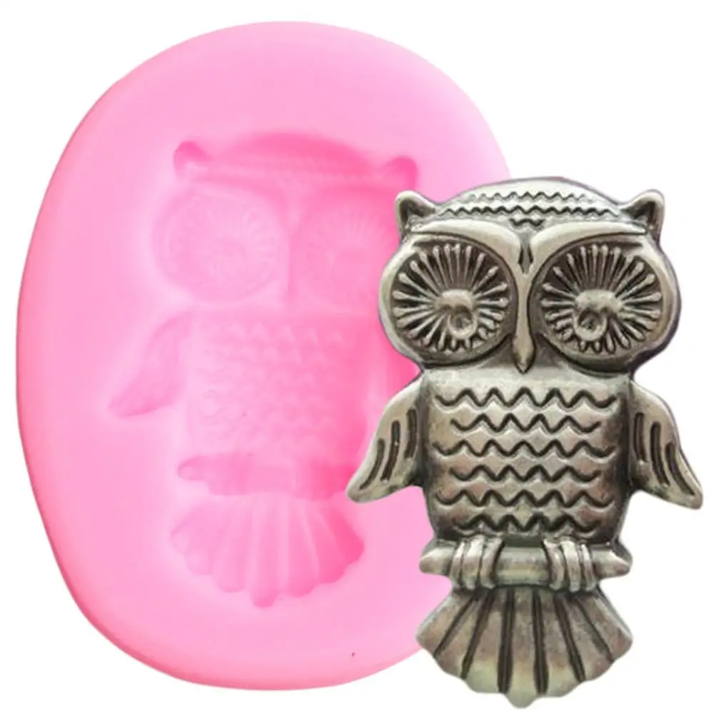 3D Сова силиконовая формочка в виде животного полимерной глины конфеты пресс