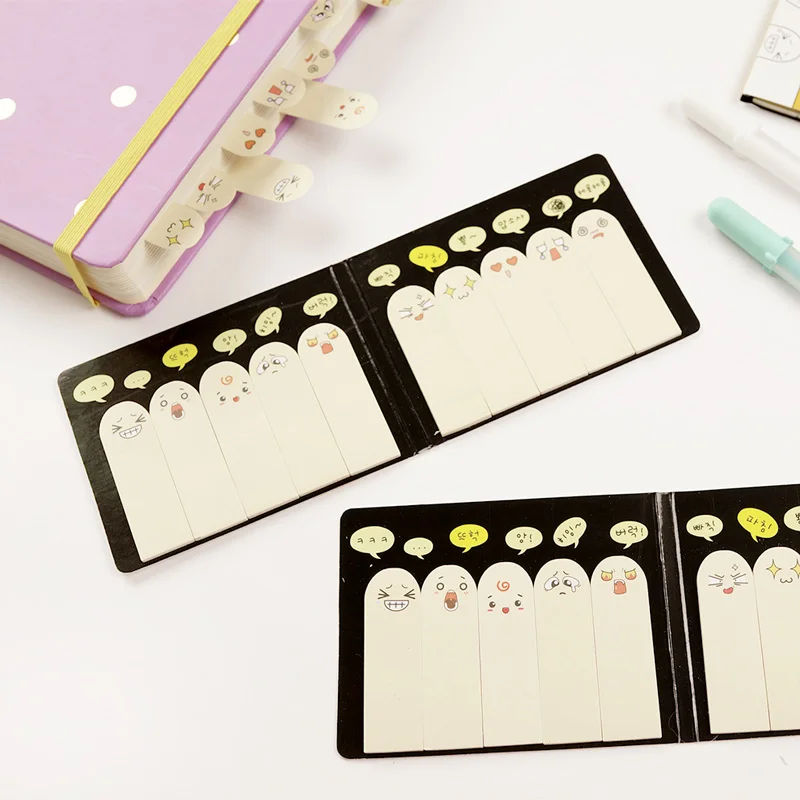 1 х Симпатичные корейские блокноты для записей на палец клейкие заметки школьные
