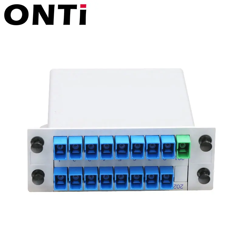 ONTi 5pcs SC APC PLC 1X16 splitter Fiber Optical Box FTTH PLC Splitter Box with SC 1X16 Planar Waveguide Type Optical Splitter