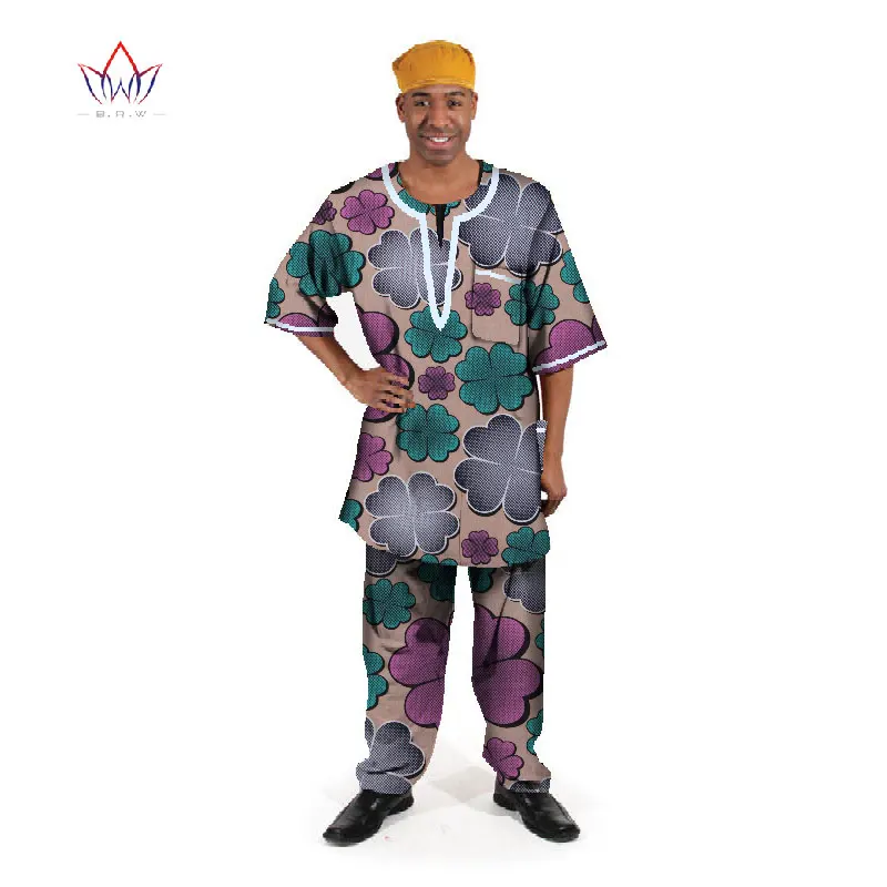 Традиционная африканская одежда BRW мужской комплект из 2 предметов приталенные