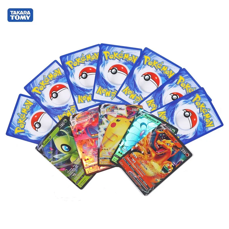 

10-60Pcs Pokemon Card French Language Hologram Game Card Pokemon Best Selling Trade Card V Vmax 10gx 10ex 10mega Children Gifts