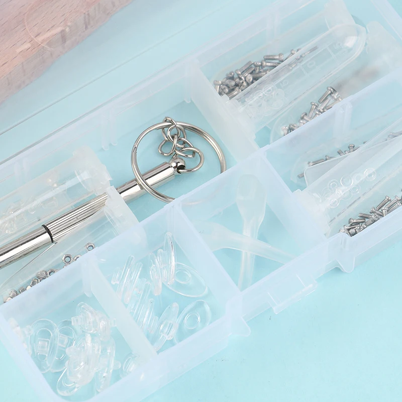 

2021 Горячая Линзы для очков Nose Pad Ремонт винты ящик для инструментов оптические очки Ремкомплект солнцезащитные очки винтовая гайка Ассорти...