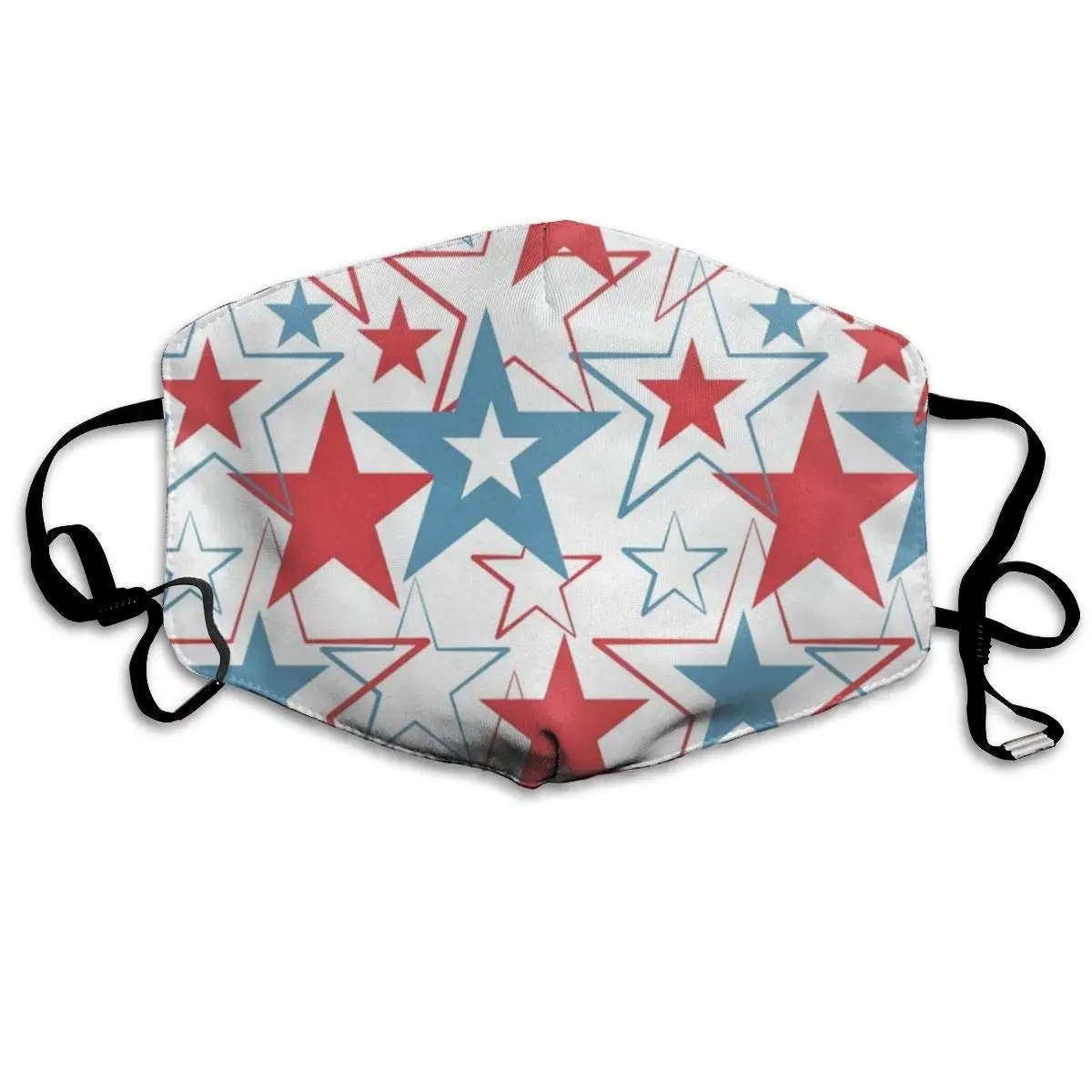 

Face Mask Happy Memorial Day Stars Customized Cycling Half Face Earloop Face Mask for Women