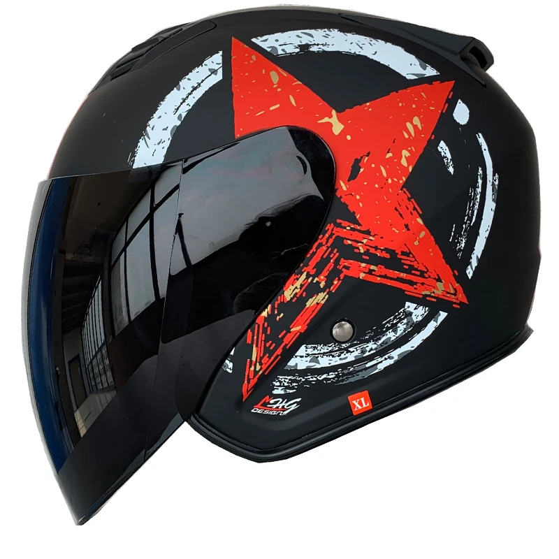 8 Новинка Германия Tanked Racing T536 мотоциклетные шлемы Половина лица Мото шлем для мужчин четыре сезона электрический шлем безопасности головной убор - Цвет: 8