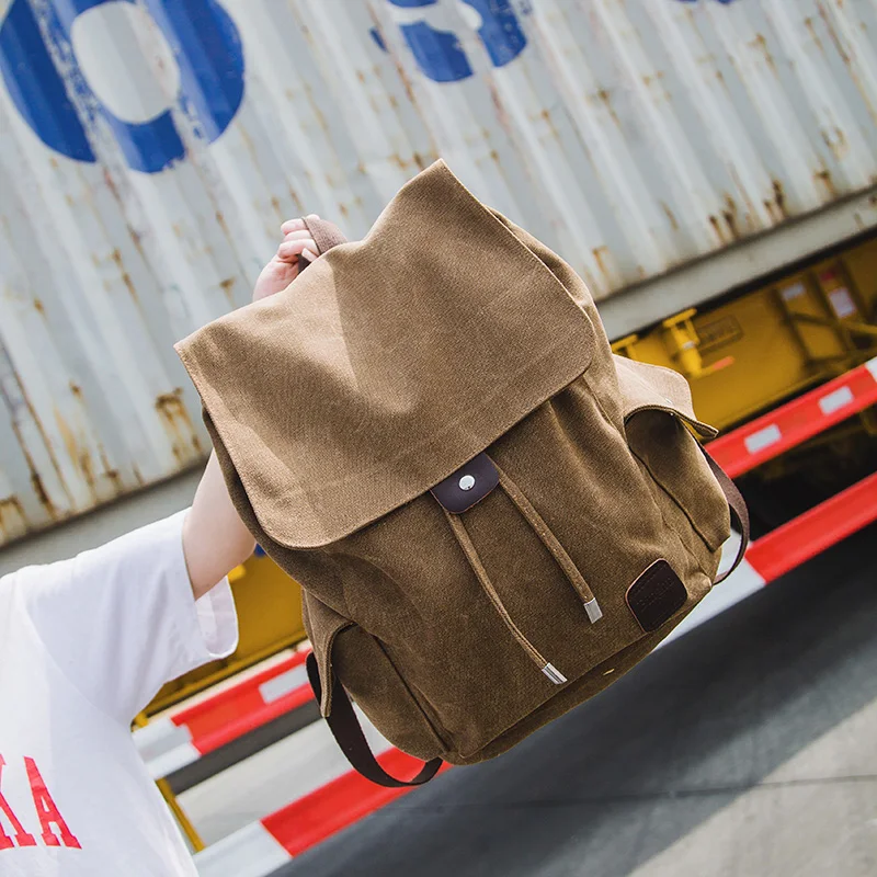 

Fashion Unisex Backpack Compression Rivet Women Notebook Bag Outdoor Travel Canvas Casual Backpack For Women Backpack For Men