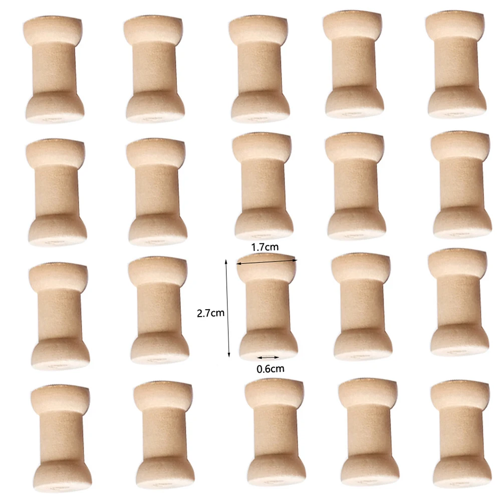 Полезные 20 шт. винтажные деревянные ручные цилиндрические катушки ниток для