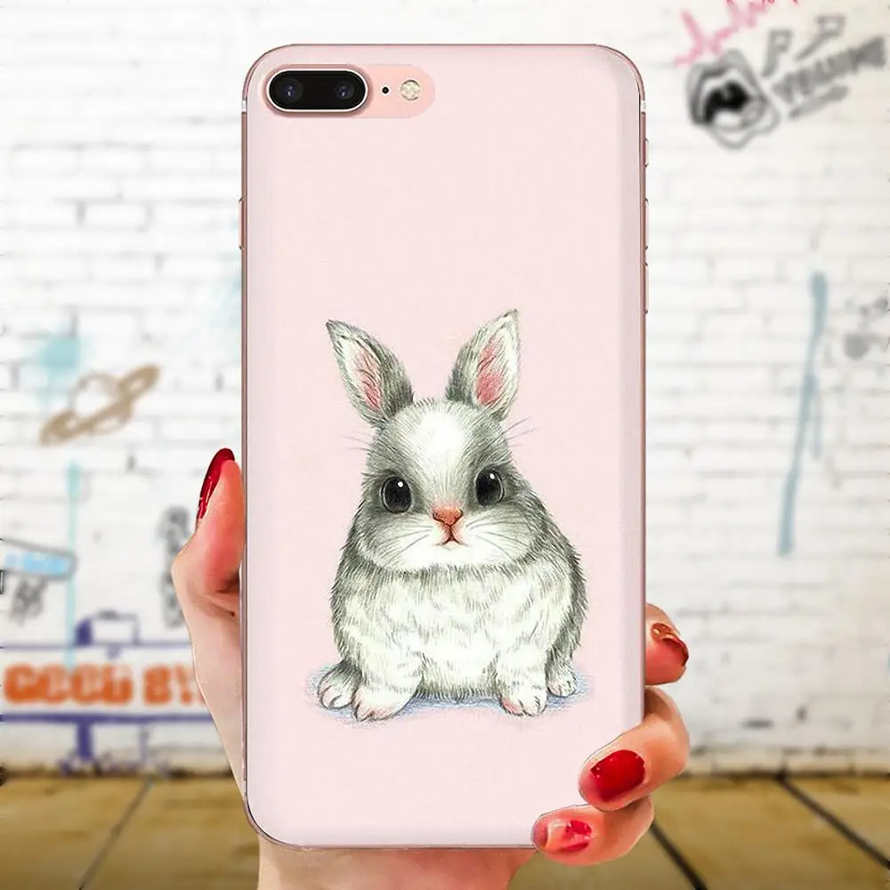 Прекрасный пластик для Xiaomi Redmi Mi 4 7A 9T K20 CC9 CC9e Note 7 9 Y3 SE Pro Prime Go Play милый кролик |