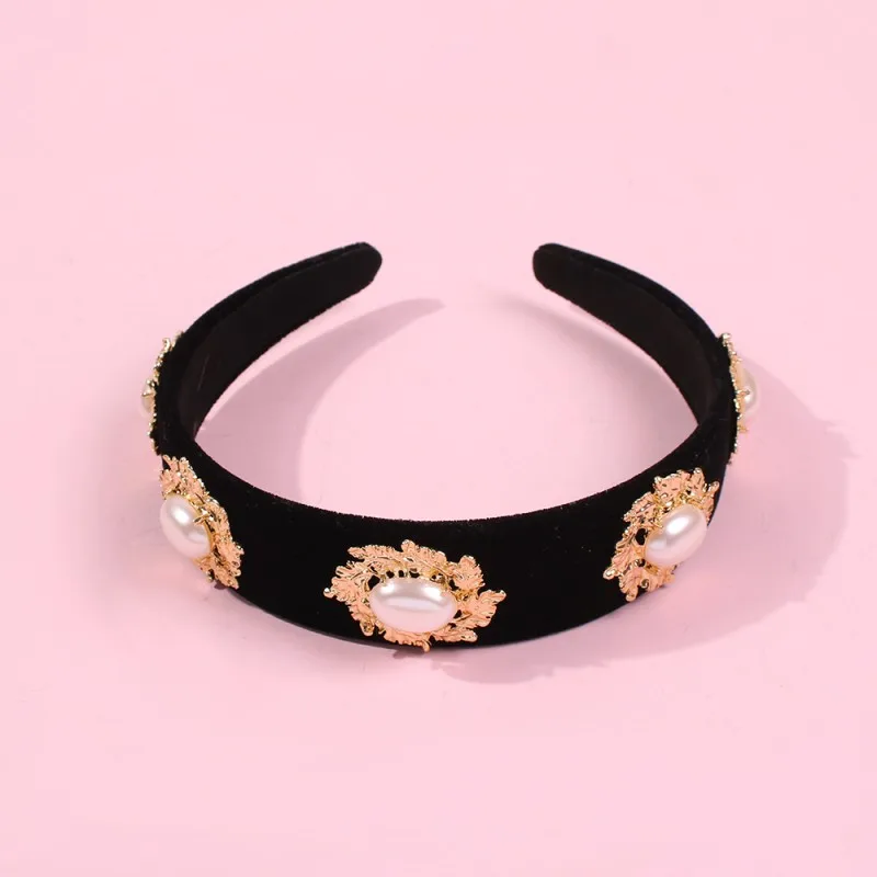 Винтажная повязка на голову в стиле барокко с искусственным жемчугом для женщин