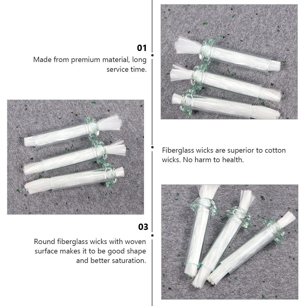 30pcs Glass Wick for Buddha Fiber Torch Lanterns Lights Oil Lamps | Дом и сад