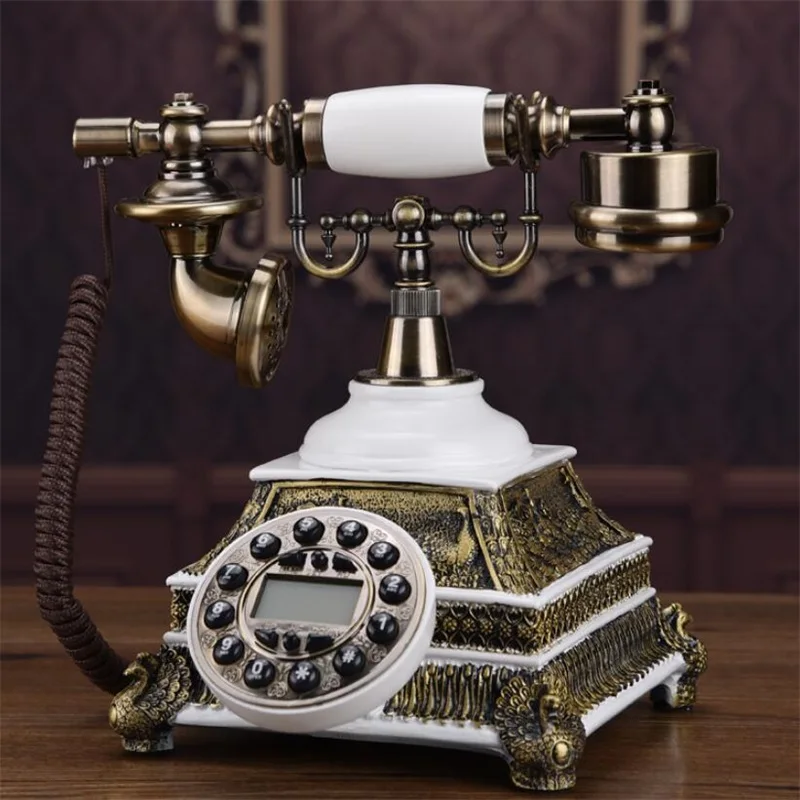 

Старинные стационарные телефоны с сенсорным циферблатом, старинные телефоны, стационарный телефон для офиса, дома, отеля, из смолы, европей...