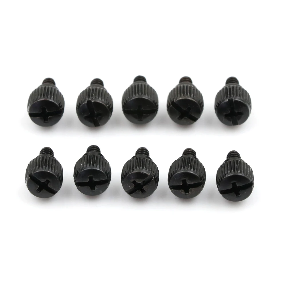 

10pcs/lot Computer Case Screws Black Or Nickel Computer Case Screw Hand Tighten Thumb Screw