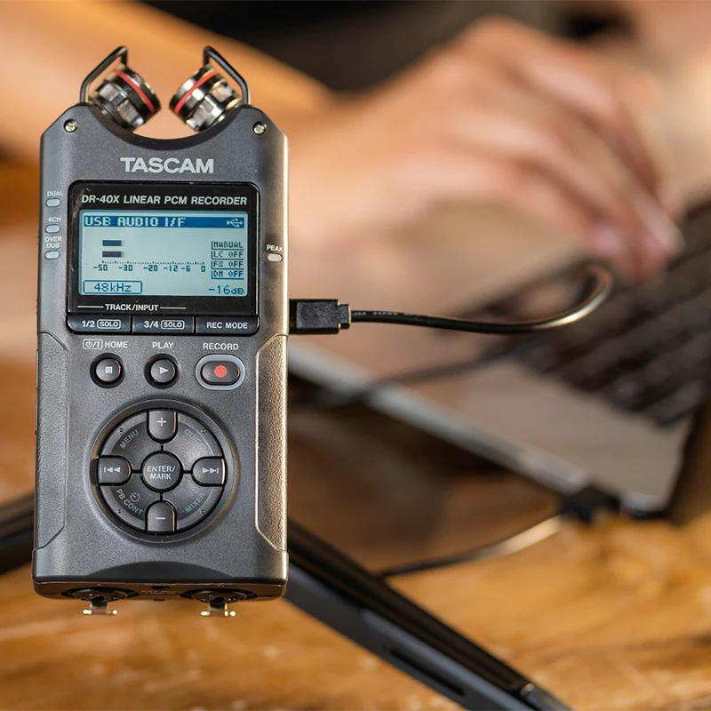 Tascam DR 40X Улучшенный ручной цифровой диктофон 40 профессиональный линейный