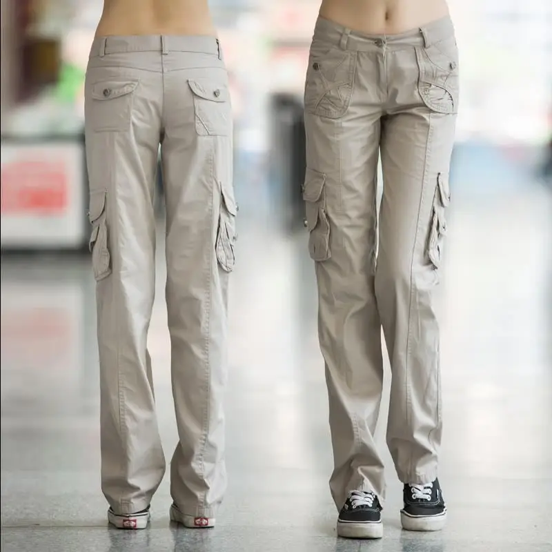 Брюки-карго женские много карманов | Спорт и развлечения