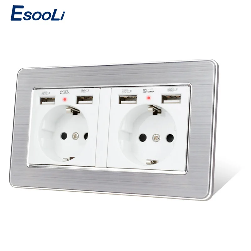 Esooli черный белый золотой 2 клавиши телефон с 4 USB портами для зарядки скрытый