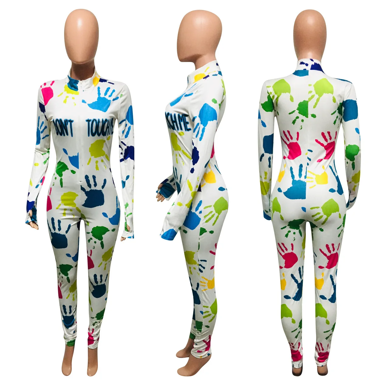 

One Piece Outfit White Autumn Winter Clothes Womens Jumpsuits and Rompers Turtleneck Jumpsuit Overalls for Women Monos Mujer