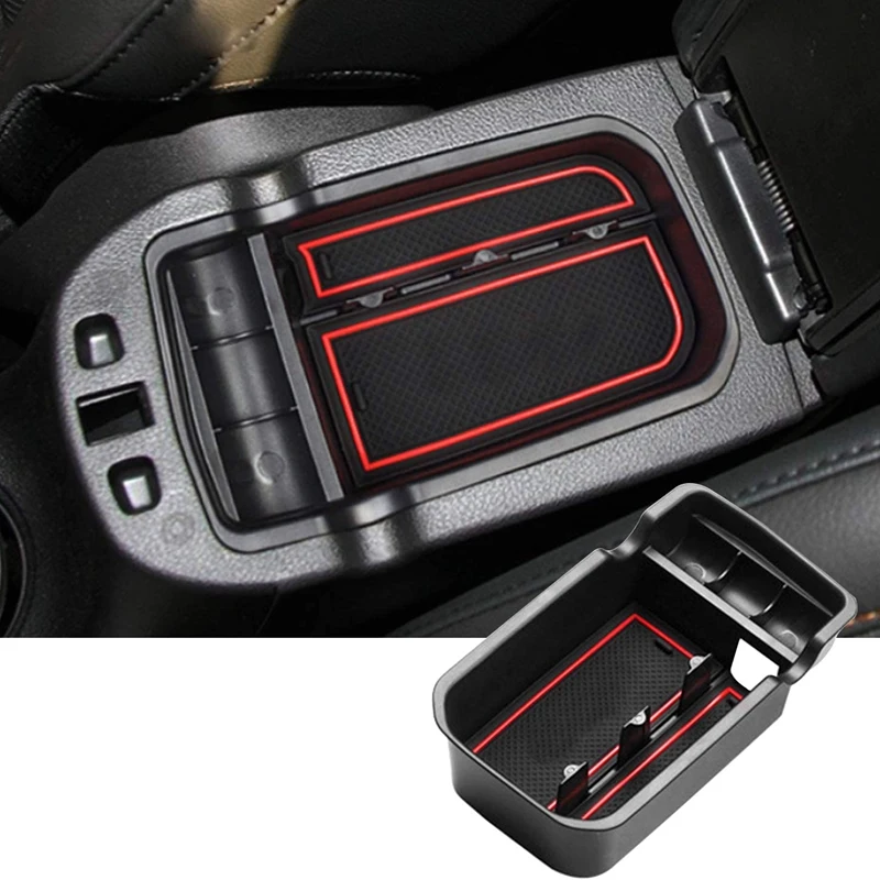 

Для Jeep Compass 2017-2019 коробка для хранения центральной консоли автомобиля лоток разделитель Органайзер коробка с отверстием USB и держателем для ...