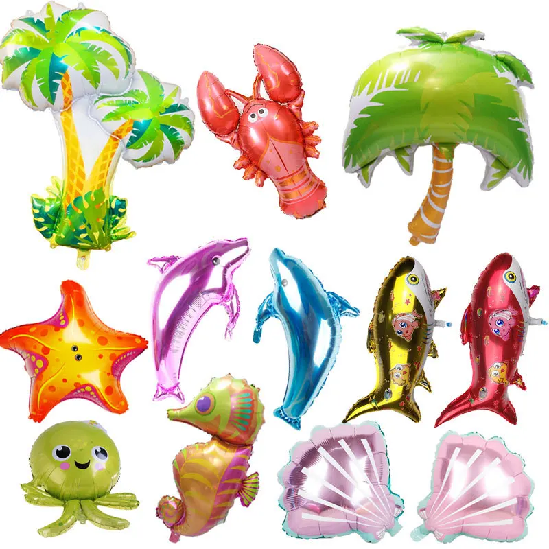

Ocean Theme Decoration Foil Balloon Starfish Shark Aluminum Foil Balloon Children Birthday Party Decor Kids Toy Gift Supplies