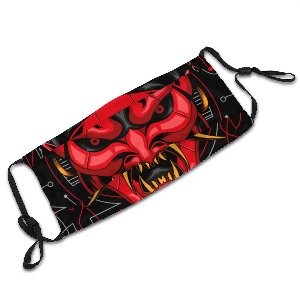 Yokai Oni Mask Mecha Adult Dust Activated Carbon Filter Funny Washable Face Fashion |