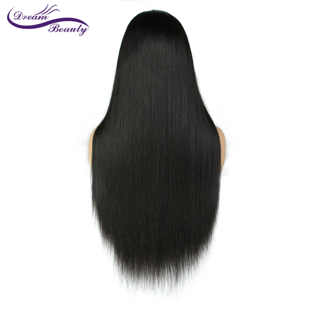 Dream beauty прямой парик на кружеве Remy 13X6 поддельные головы бразильский средний коэффициент "-24" прямые кружевные передние человеческие волосы парики